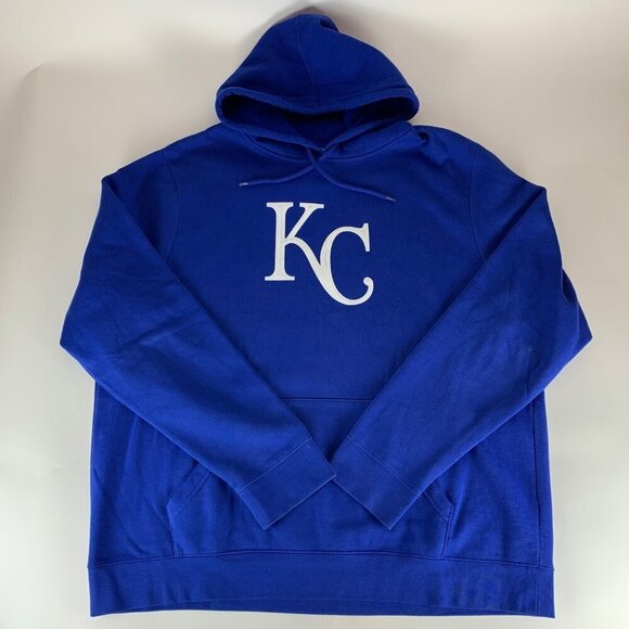 Kansas City Royals MLB Blue Majestic Pullover Hoodie - Picture 1 of 6